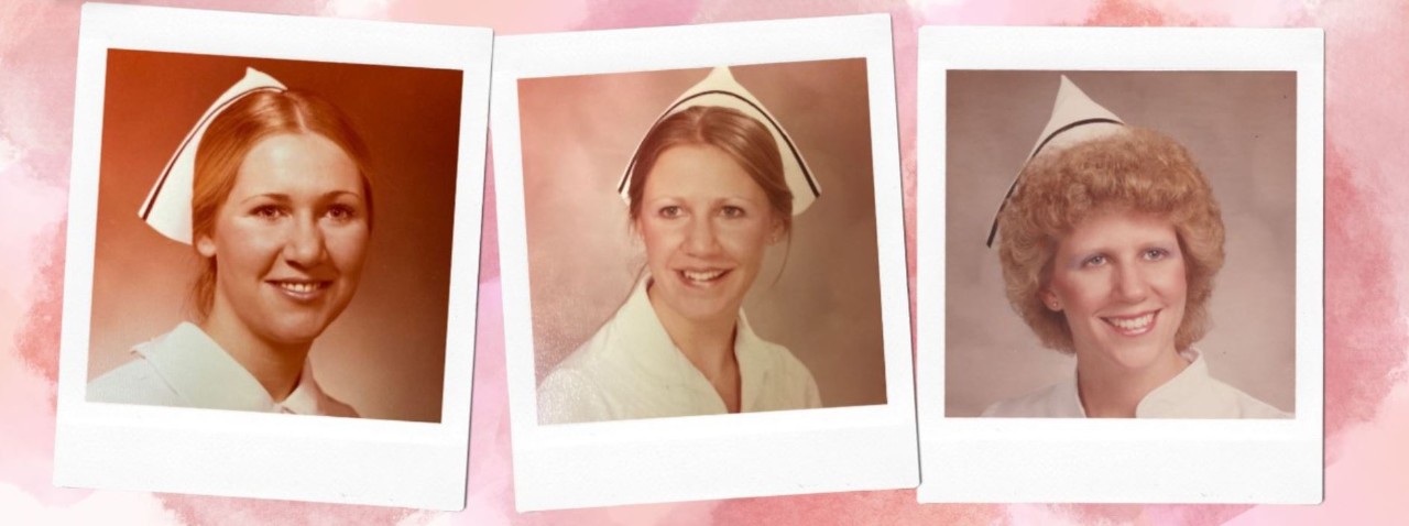 Mary Ann Brockman (Nolte) ’77, Laurie Casey (Nolte) ’82, Terri Rutz (Nolte) ’84