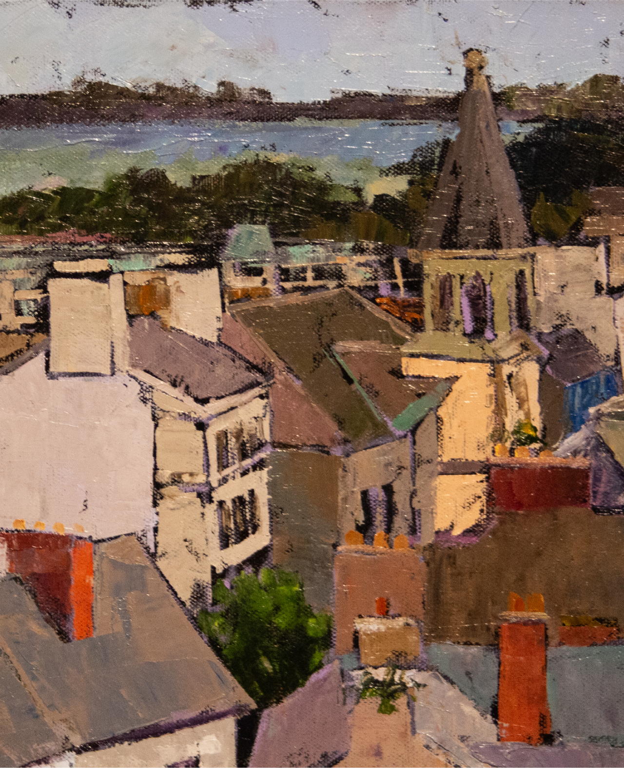 Wexford, Ireland oil on canvas close up